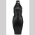 Noir Handmade Neckholder Wetlook Pencil Kleid F160