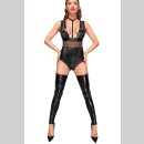 Noir Handmade Power Wet Look Body F183 with Mesh Inserts