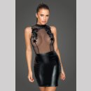Noir Handmade Power Wet Look Tulle Mini Dess F222