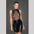 Noir Handmade Power Wet Look Tulle Mini Dess F222