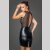 Noir Handmade Power Wet Look Tulle Mini Dess F222