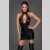 Noir Handmade Power Wet Look Lace Mini Dess F224