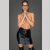 Noir Handmade Power Wet Look Mini Skirt F226 - Black 36 (S)