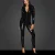 Noir Handmade Langarm Lack Catsuit F247