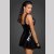 Noir Handmade Minikleid mit Rüschen F248 - Schwarz