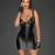 Noir Handmade Power Wetlook Träger Minikleid F254