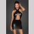 Noir Handmade Power Wet Look Neckholder Mini Dress F255