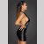 Noir Handmade Power Wet Look Neckholder Mini Dress F255