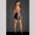 Noir Handmade Power Wet Look Neckholder Mini Dress F255