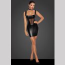 Noir Handmade Power Wet Look Straps Mini Dress F257