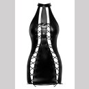 Noir Handmade Power Wetlook Neckholder Minikleid F291