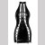 Noir Handmade Power Wetlook Neckholder Minikleid F291