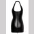 Noir Handmade Power Wetlook Neckholder Minikleid F291