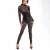 Noir Handmade Spitzen Catsuit mit Wetlook Mieder F299