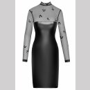 Noir Handmade Wetlook Mesh Midikleid SUBLIME F310