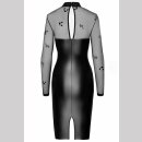 Noir Handmade Wetlook Mesh Midikleid SUBLIME F310