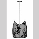 Noir Handmade Mesh Minikleid mit Strasskette F313