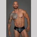 Noir Handmade Power Wet Look Shorts H065 - Black