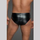 Noir Handmade Power Wet Look Shorts H065 - Black