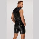 Noir Handmade Snake Faux Leather Hoodie Shirt H066