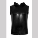Noir Handmade Snake Faux Leather Hoodie Shirt H066