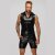 Noir Handmade Snake Faux Leather Hoodie Shirt H066