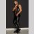 Noir Handmade Snake Faux Leather Hoodie Shirt H066