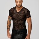 Noir Handmade Leopard Mesh T-Shirt H071 48 (S)