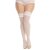 Coquette Hold-Up Stockings with Floral Top - White