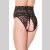 Coquette Ouvert Lace Panty - Black