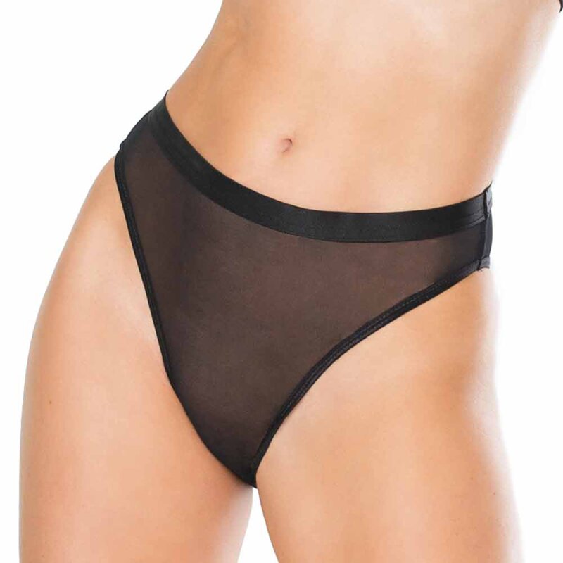 High-waist Mesh Panties Ouvert
