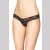 Coquette Ouvert Lace Thong - Black
