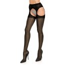 Glamory Strapsstrumpfhose PLAISIR OUVERT 20 - Schwarz 44-46 (L)
