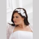 Coquette Bridal Garter with Rhinestones - White