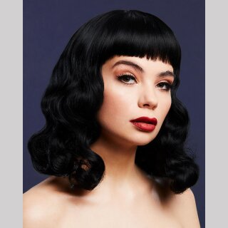 Fever Schulterlange 50s Perücke BETTIE - Schwarz