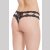 Coquette Spitzen String Ouvert - Schwarz