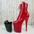 Pleaser High Heel Schutz (7 inch) - Lack Rot 40 (US 10)