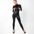 Noir Handmade Powerwetlook Catsuit mit Metallring CAGED F319