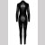 Noir Handmade Powerwetlook Catsuit mit Metallring CAGED F319