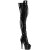 Pleaser ADORE-3021GP - Glitter Black 39 (US 9)