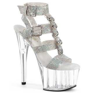 Pleaser ADORE-756RS - TPU Silver 41.5 (US 11)