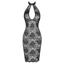 Noir Handmade Transparentes Spitzen Neckholder Midikleid F338