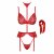 Kissable Lingerie Set BONDAGE KISS - Red