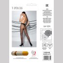 Passion Crotchless Tights TI OPEN 009 - Black