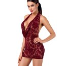 Noir Handmade Neckholder Flock Mini Dress F385