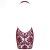 Noir Handmade Neckholder Flock Mini Dress F385