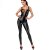 Noir Handmade Powerwetlook Lace-Up Catsuit VIXEN F362