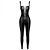 Noir Handmade Powerwetlook Lace-Up Catsuit VIXEN F362