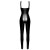 Noir Handmade Powerwetlook Lace-Up Catsuit VIXEN F362