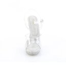 Pleaser LIP-108 - Clear/Taupe